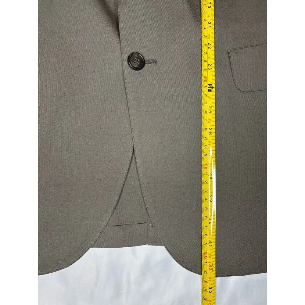 Vintage Brooks Brothers Men's 38L Long Gray Wool‎ Blazer Jacket Made in USA